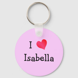 I Love Isabella Key Ring