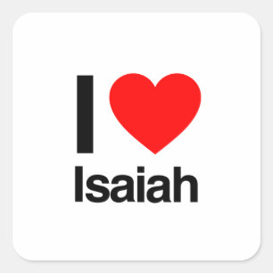 i love isaiah square sticker