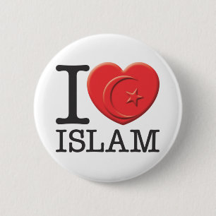 I Love Islam 6 Cm Round Badge