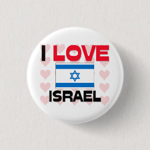 I Love Israel 3 Cm Round Badge