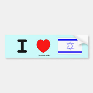 I Love Israel Bumper Sticker