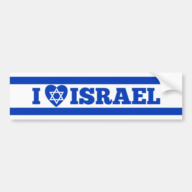 I Love Israel Bumper Sticker (Front)