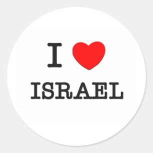 I Love Israel Classic Round Sticker