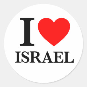 I Love Israel Classic Round Sticker