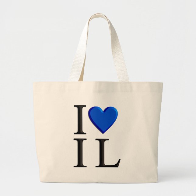 I Love Israel Large Tote Bag (Front)