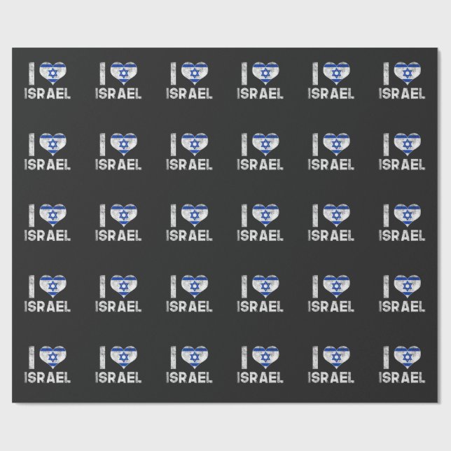 I Love Israel Wrapping Paper (Flat)