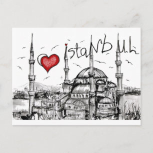 I love Istanbul Postcard