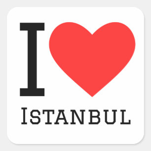 I love Istanbul Square Sticker