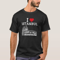 I Love Istanbul Turkey Europe Lover Heart Flag Pun