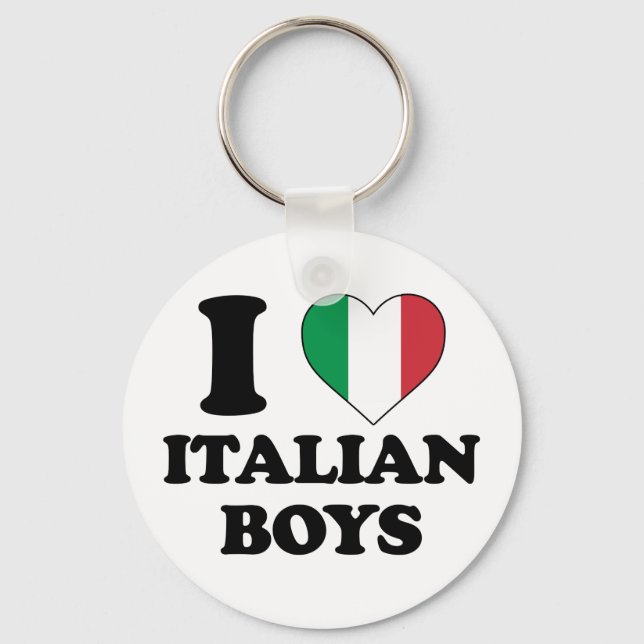 I love Italian boys Key Ring (Front)
