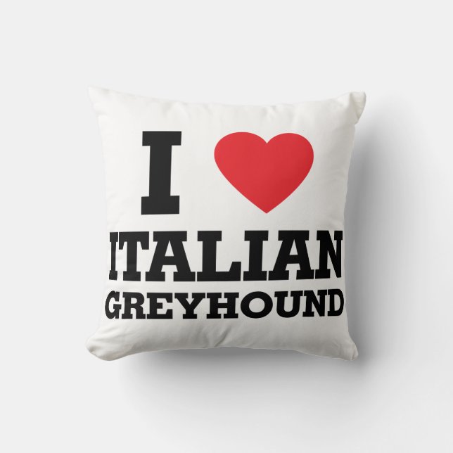 I love Italian Greyhound Cushion (Front)