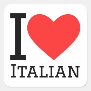 I love italian  square sticker