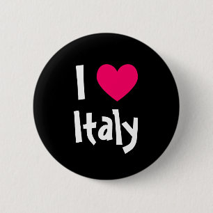 I Love Italy 6 Cm Round Badge