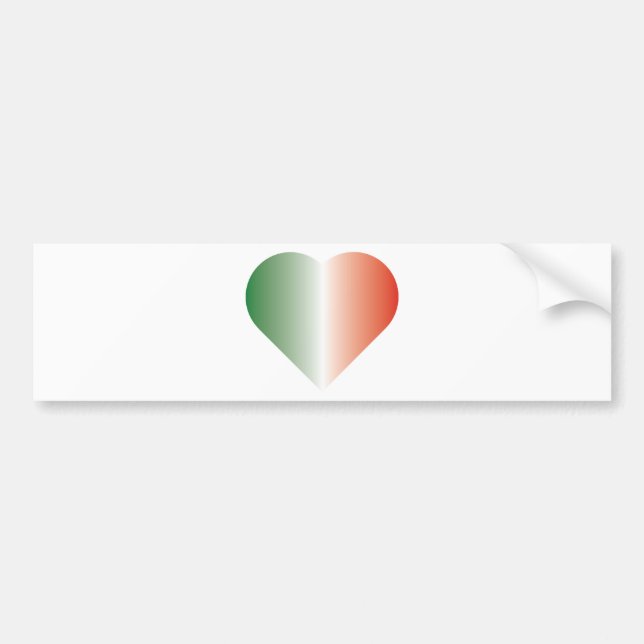 I Love Italy Bumper Sticker (Front)
