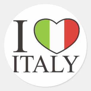 I Love Italy Classic Round Sticker