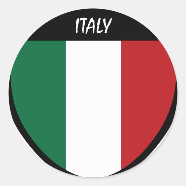 I Love Italy Classic Round Sticker (Front)