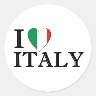 I love Italy Classic Round Sticker