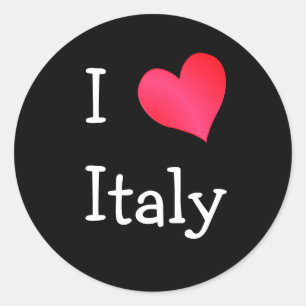 I Love Italy Classic Round Sticker