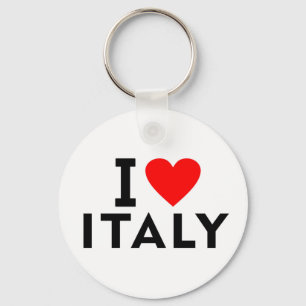 I love Italy country like heart travel tourism sym Key Ring