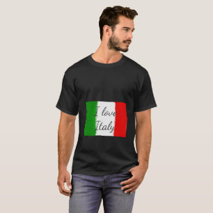 I love Italy.Flag of Italy. T-Shirt