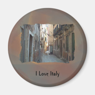 I Love Italy - Italian Side Street Magnet