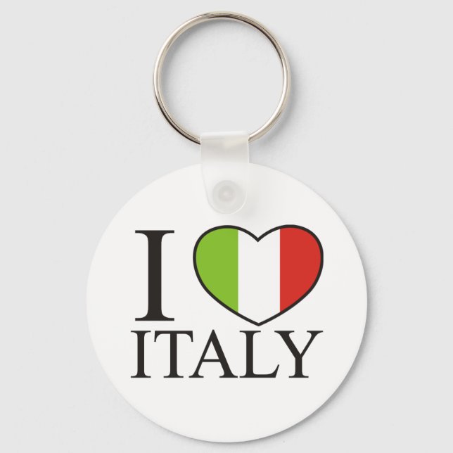 I Love Italy Key Ring (Front)