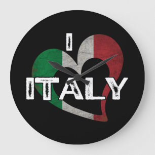 I LOVE ITALY LARGE CLOCK