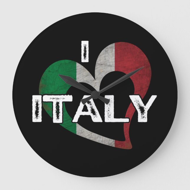 I LOVE ITALY LARGE CLOCK (Front)
