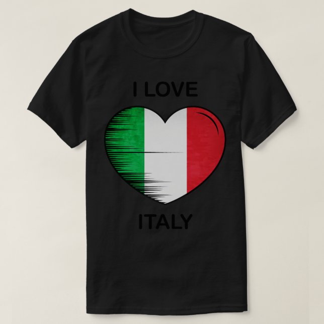 I Love Italy My Home My Country 2 T-Shirt (Design Front)
