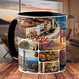 I Love Italy Travel Photo Collage  Coffee Mug