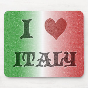 I Love Italy Vintage Flag Mousepad