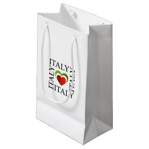 I love italy with italian flag colours small gift bag