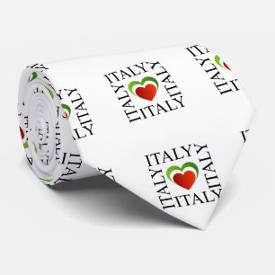 I love italy with italian flag colours tie