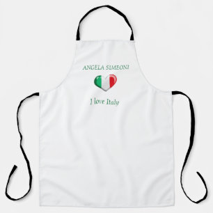 I love Italy   Your name Apron