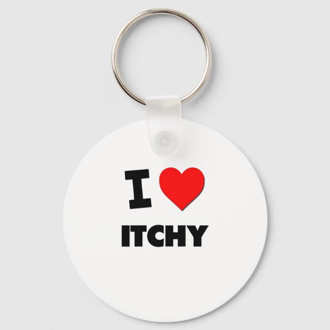 I Love Itchy Key Ring (Front)