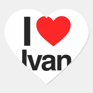 i love ivan heart sticker