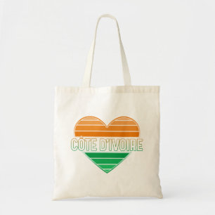 I Love Ivory Coast, Côte d'Ivoire Heart Tote Bag