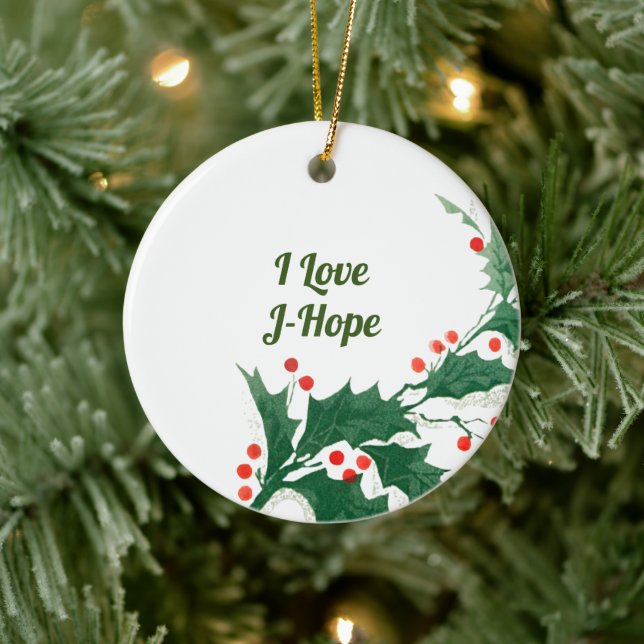 I love J-Hope Christmas Ornament (Tree)