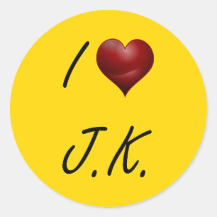 I Love J. K. Rowling Classic Round Sticker