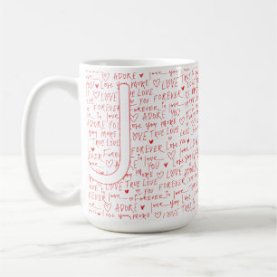 I Love J You — Personalised Initial “J” Romantic D Coffee Mug