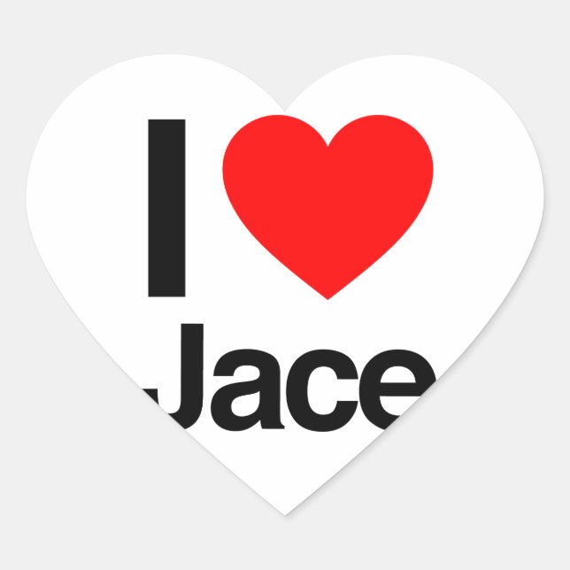 i love jace heart sticker (Front)
