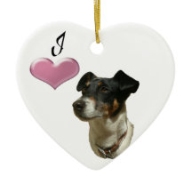 I love Jack Russell dog Ornament