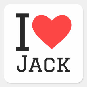 I love jack square sticker