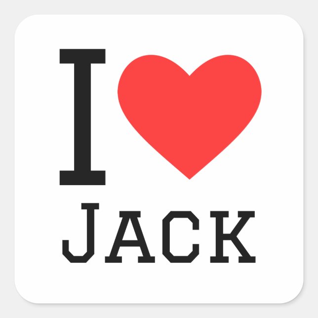 I love jack square sticker (Front)
