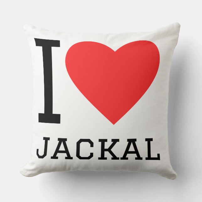 I love jackals  cushion (Front)