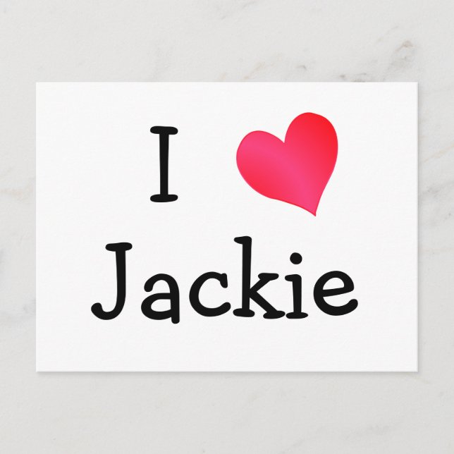 I Love Jackie Postcard (Front)
