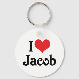 I Love Jacob Key Ring