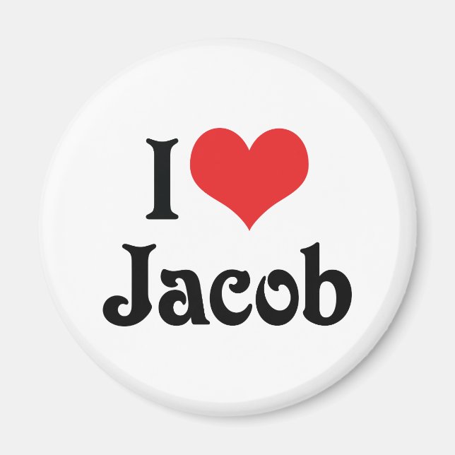 I Love Jacob Magnet (Front)