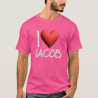 I Love Jacob Name Personalised Men Guy BFF Danny H T-Shirt