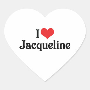 I Love Jacqueline Heart Sticker